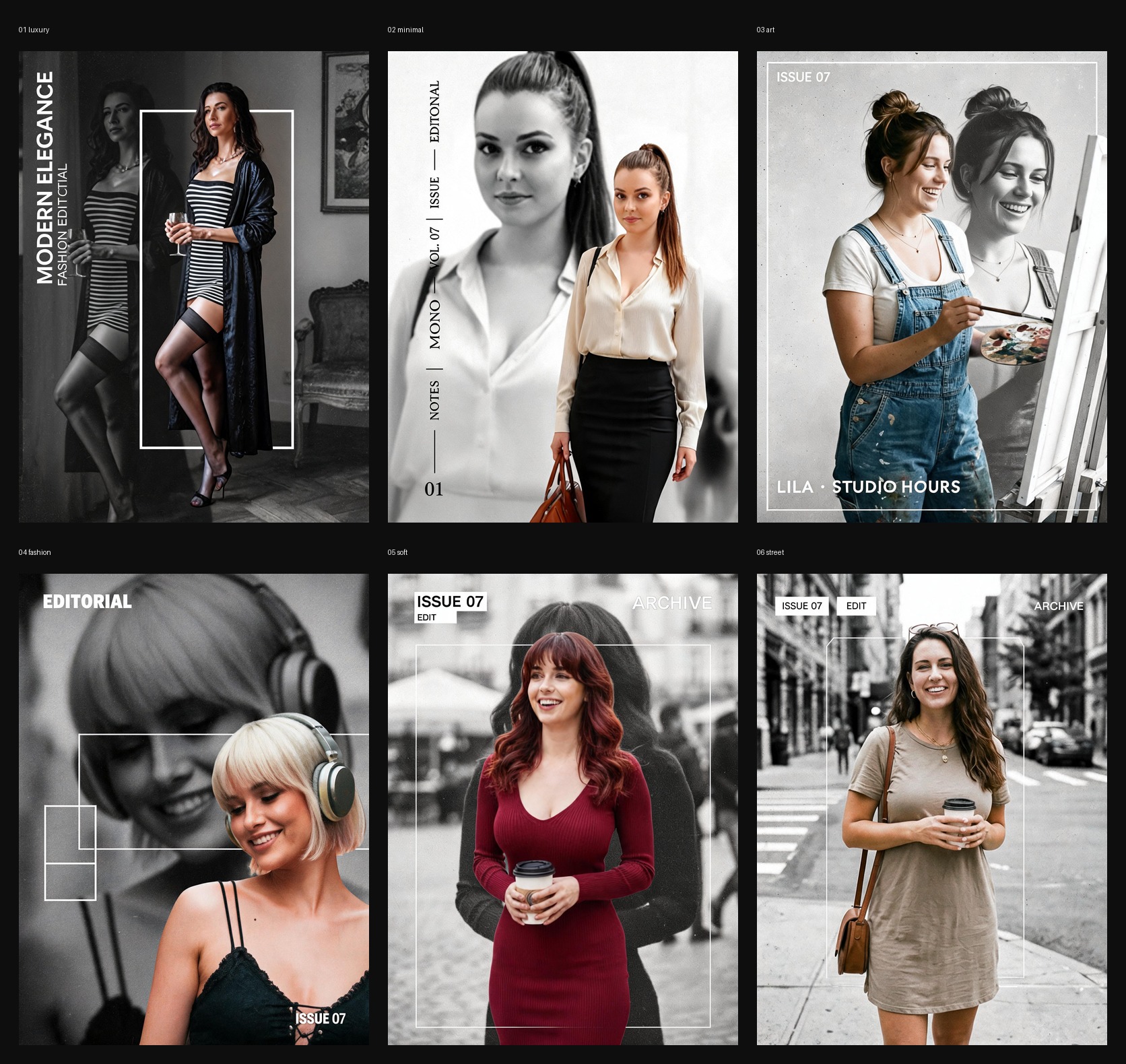 How to Create Luxury Magazine Editorial Layout Portraits