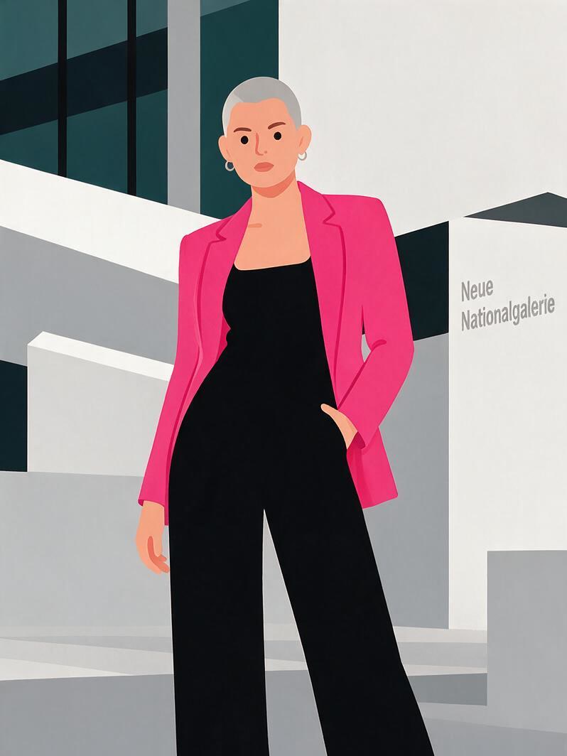 Minimal Bold-Color Fashion Geometry — 3:4 effect example
