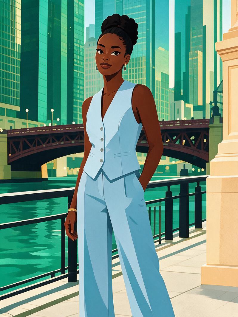Stylized Graphic 2D Animation Character — 3:4 effect example