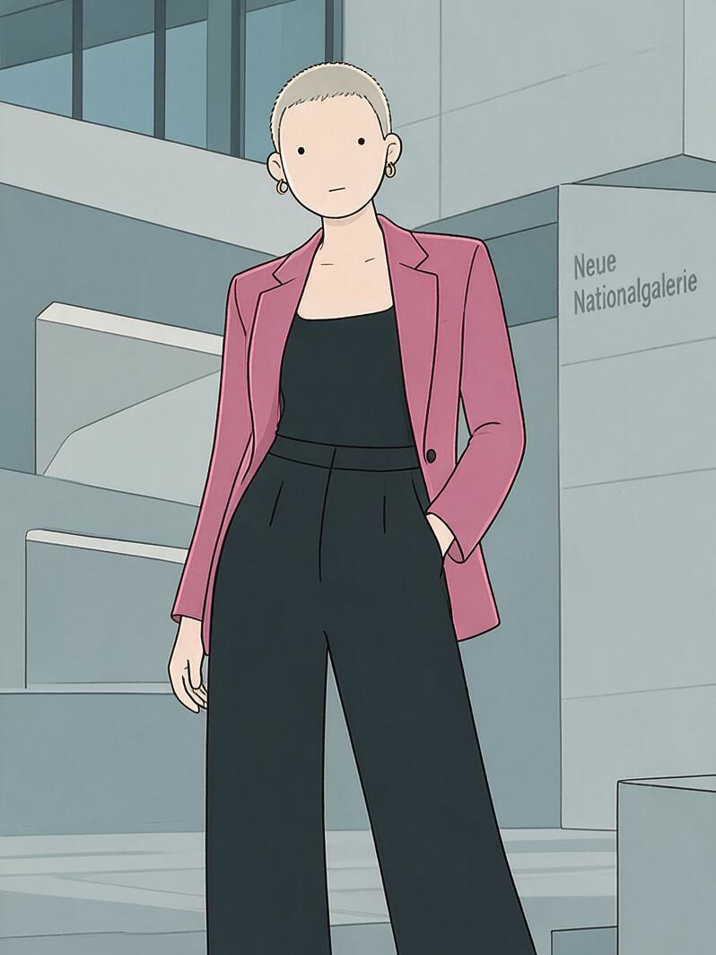 Minimal Deadpan Dialogue Cartoon — 3:4 effect example