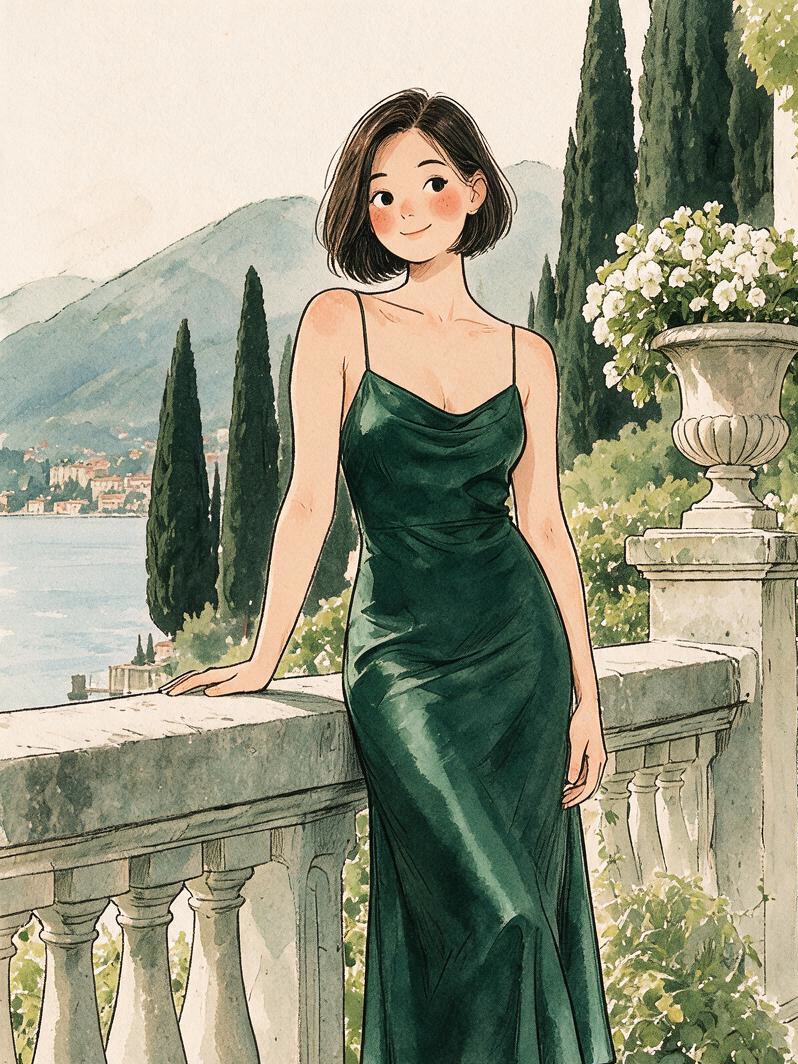 Modern Editorial Female Line — 3:4 effect example