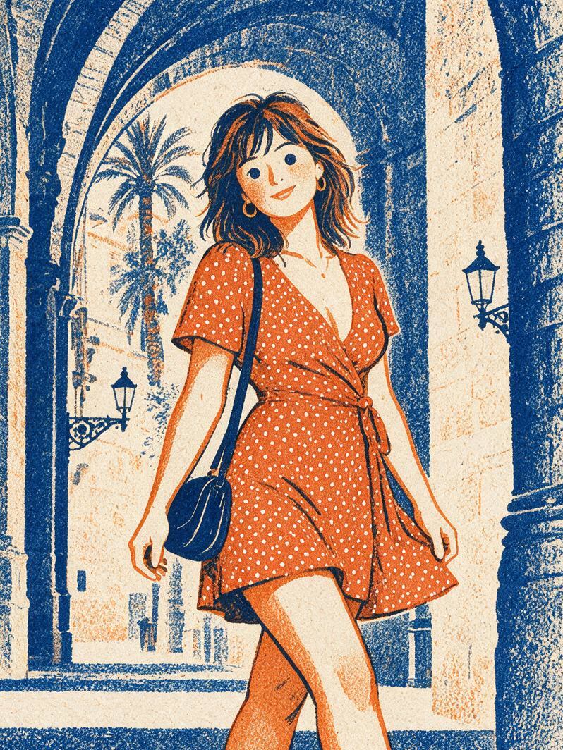 Two-Color Risograph Drawing — 3:4 effect example