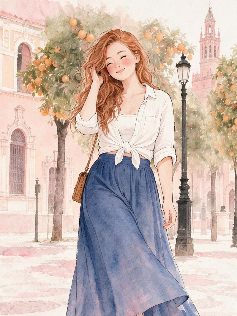 Romantic Pink Watercolor Sumi-e Wash — 3:4 effect example