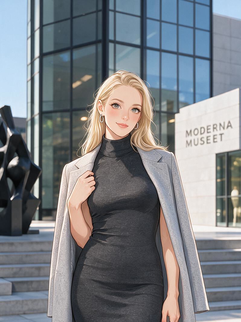 Fashionable Women Illustration — 3:4 effect example