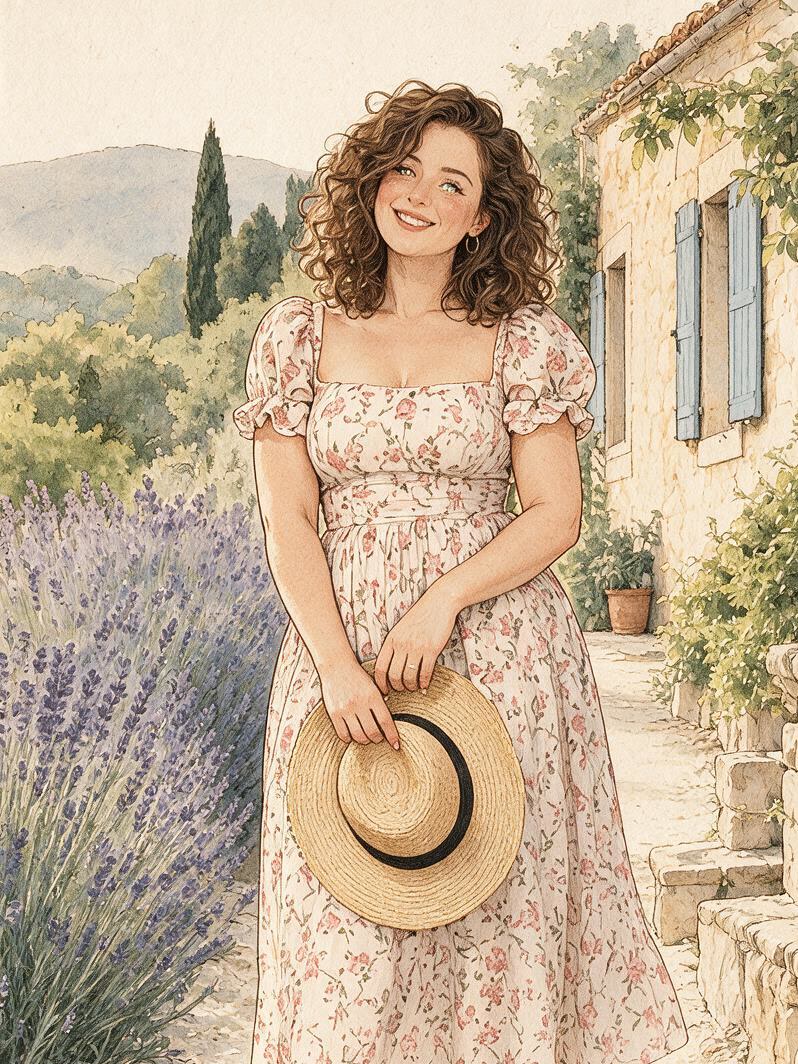 Charming Vintage Storybook Illustration — 3:4 effect example