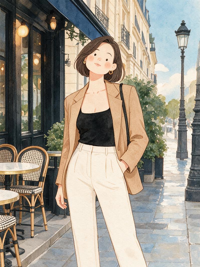 Friendly Girl-Diary Cartoon — 3:4 effect example