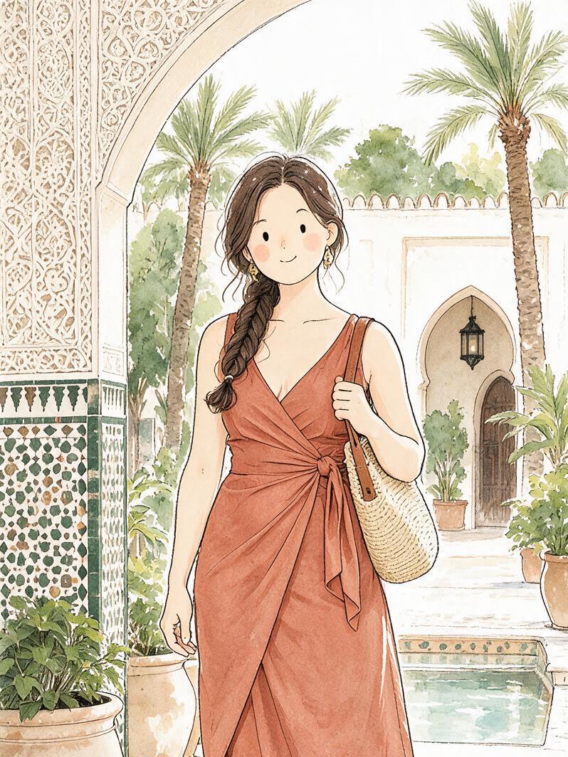 Fashion Diary Sketch Girl — 3:4 effect example