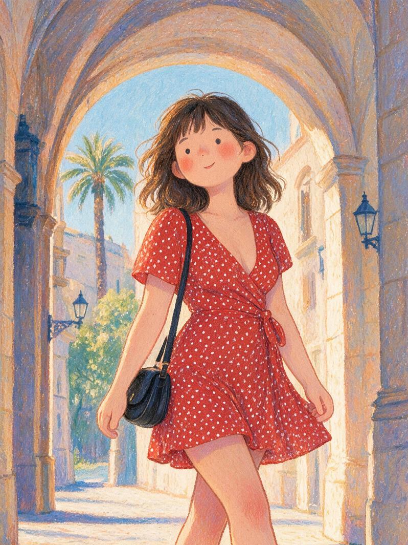 Poetic Urban Dreambook Illustration — 3:4 effect example