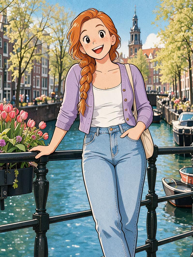 Classic Rounded Manga Character — 3:4 effect example